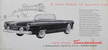 Ford Thunderbird Modelprogram 1957 "Distinctively new" Carbrochure (4382)